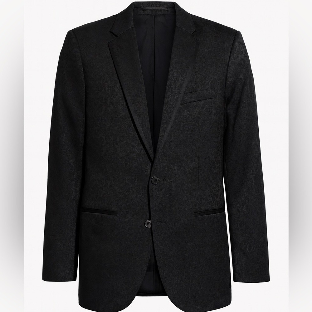 Lineage Men's Black Jacquard Blazer – Size 38R